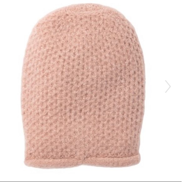 FREE PEOPLE DREAMLAND KNIT BEANIE IN ROSE - Picture 2 of 4